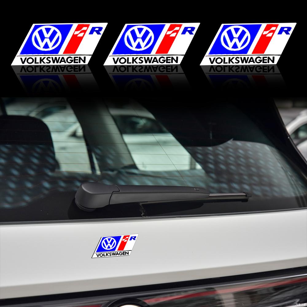 Valve Stems Caps Aluminum Car Logo Body Trunk Sticker Badge Decor Auto Accessories For Volkswagen VW GTI Golf Tiguan Passat Jett zh9