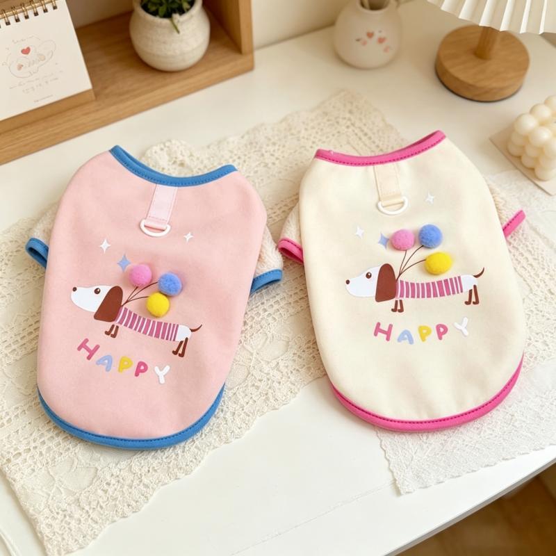 Luxury Cute Dog Clothes Autumn Dog Hoodies Warm Pet Sweater Soft Puppy Pullovers Cartoon Print Cat Vest Pet Shirt Poodle Apparel