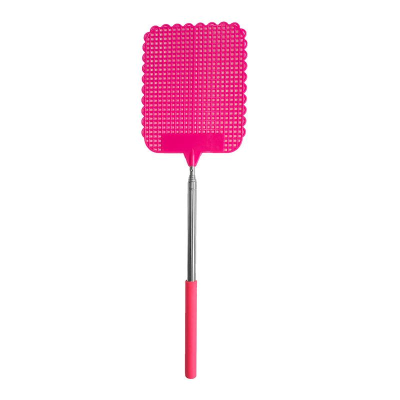Long Handle Telescopic Fly Swatters With Anti-slip Handle Retractable Fly Swatter Stainless Steel Rod Manual Bugs Killer Tools