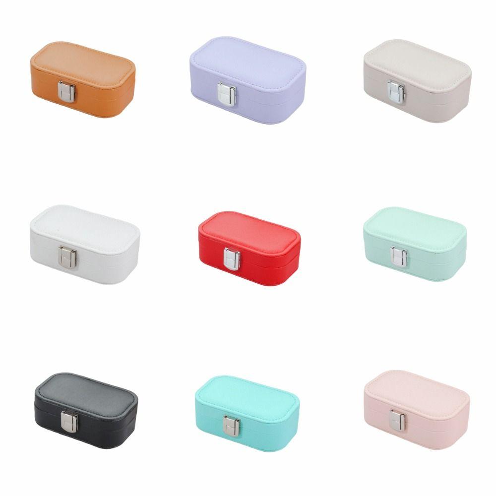 Snap Button Jewelry Storage Box Dustproof Jewelry Display Plate  Jewelry Organization