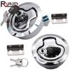 Boat Yacht Car RV Door Push Lock with Key Kit Stainless Steel Door Lock 2" Flush Pull Slam Latch RV Deck Hatchs Marine Hardware