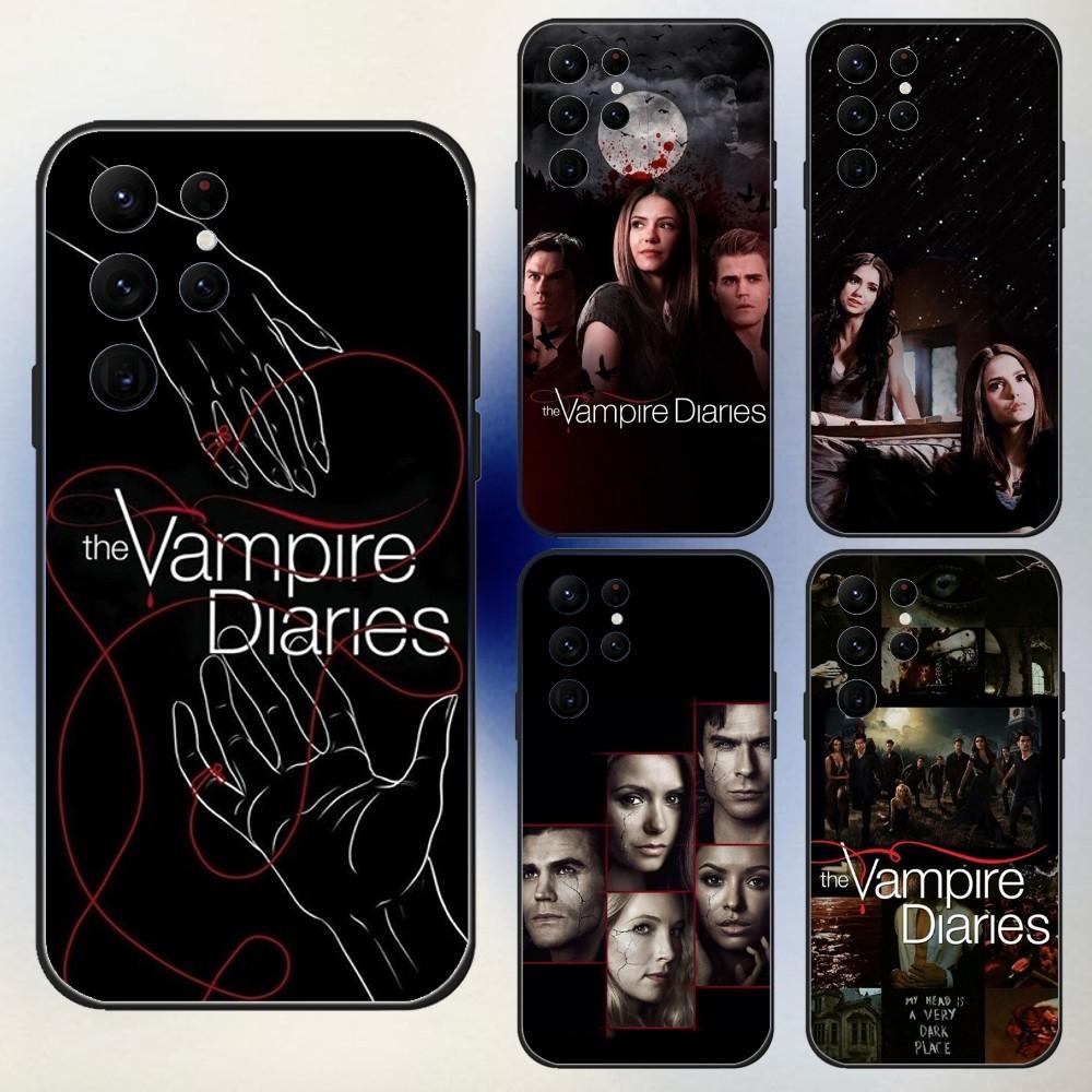 The V-VampireS D-Diaries Phone Case For Samsung S24,23,22,30,21,10,9,Ultra,Plus,Lite,FE,5G Black Soft Case