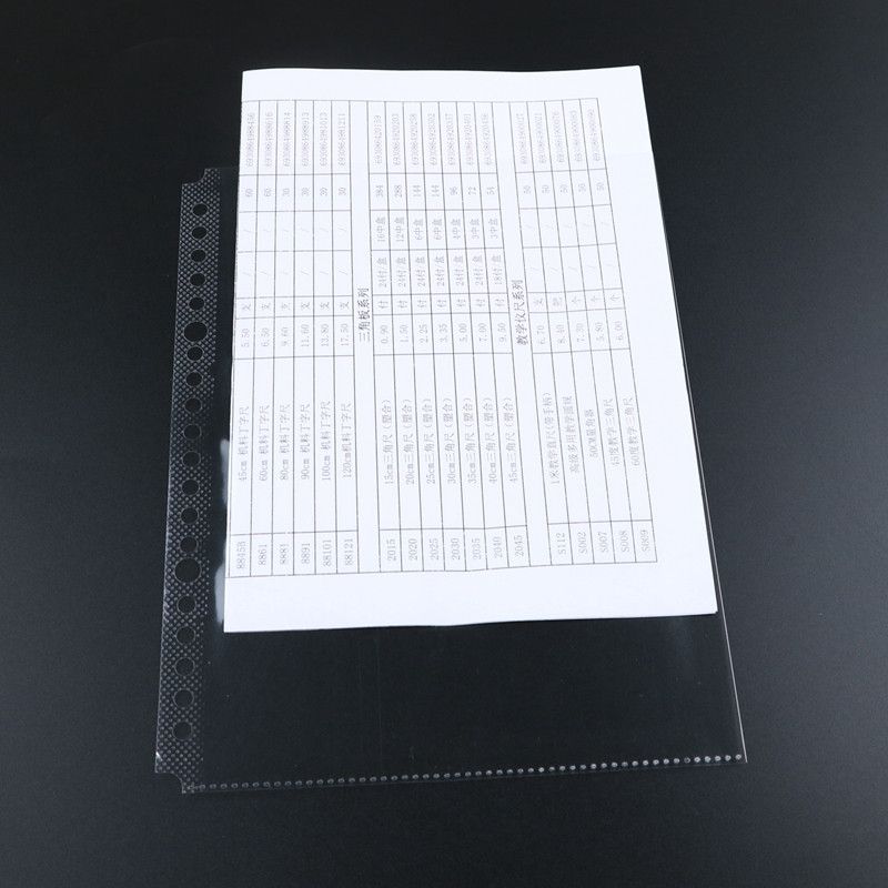 

A5 HD Loose-Leaf Document Holder 100 Pages Transparent Bill Storage New Word Card 32K Album Folder Inspection Single Clip 50 A5 High-Definition Inner Page Bags [Top]