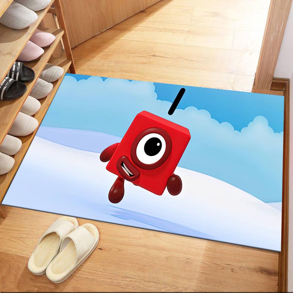 Numberblocks Gulvtæppe Kontortæppe Velegnet til Entré Spillerum Indgang Altan Skridsikkert Tæppe Dekorer Kontorer