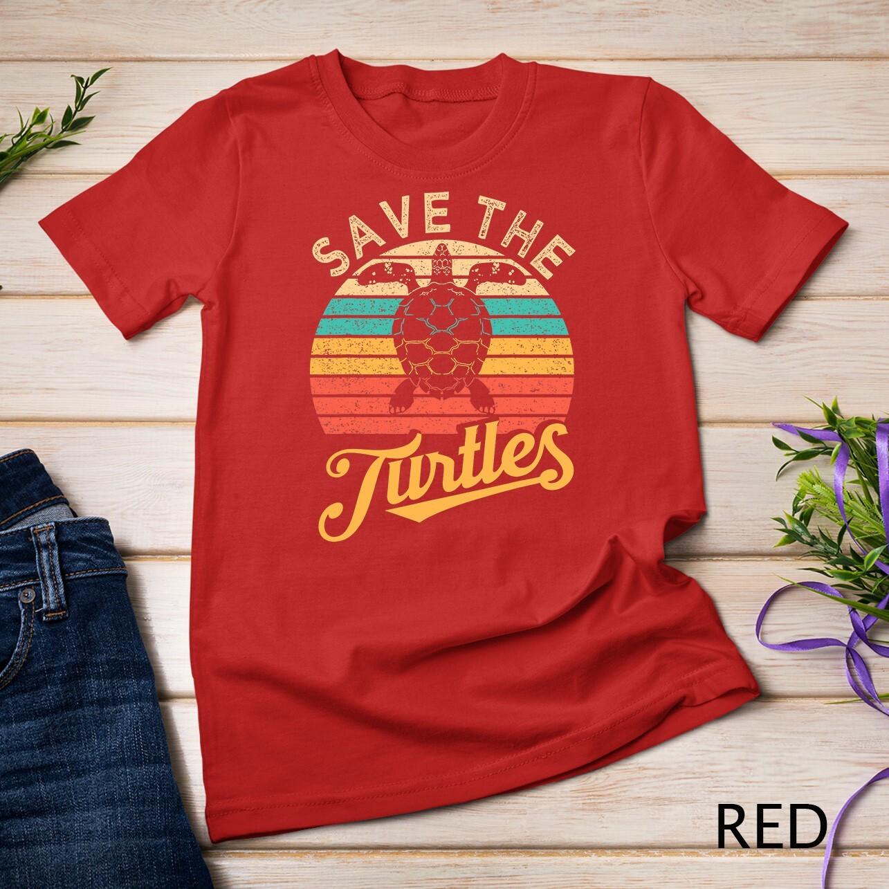 

Save The Turtles Animal Rights Sea Turtle Retro Style Unisex Tshirt Woman Man Summer Fashion Casual Cotton Graphic T Shirts S
