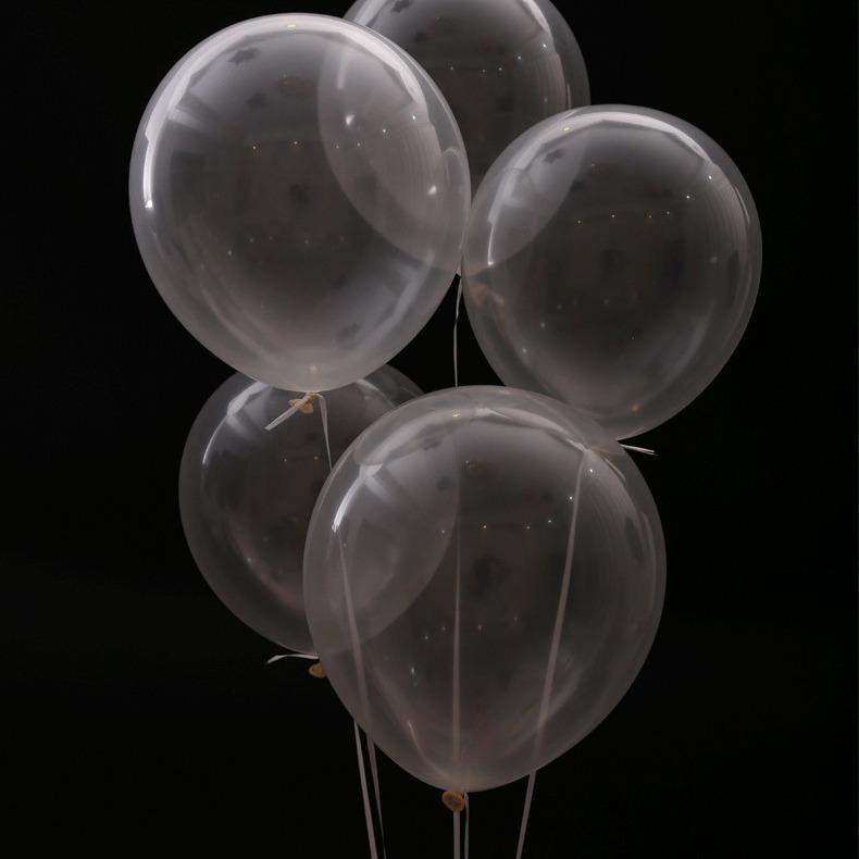 12-Zoll durchsichtige Latexballons für Hochzeiten & Geburtstage - Weiße Haut, Keine. 8