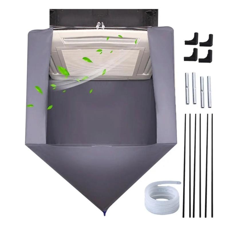 Waterproof Air Conditioner Cover Air Conditioning Cleaning Cover Fabric Service Bag Suitable for Office Industry Use