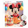 Disney Pearl Art Painting Minnie Mouse Birthday Cake Home Wall Decor Pearl Gemstone Picture Crafts Adult/Beginner Gift Creative Home Decor Unframed