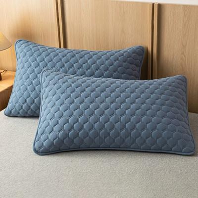 1 Pair Comfortable Cotton 48x74cm Quilted Pillow Case Home Hotel Cotton Soft Thick Throw Pillow Cover