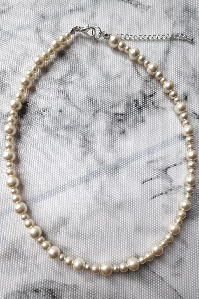 Pearl Choker Necklace – Faux Pearls, Elegant Handmade Jewelry