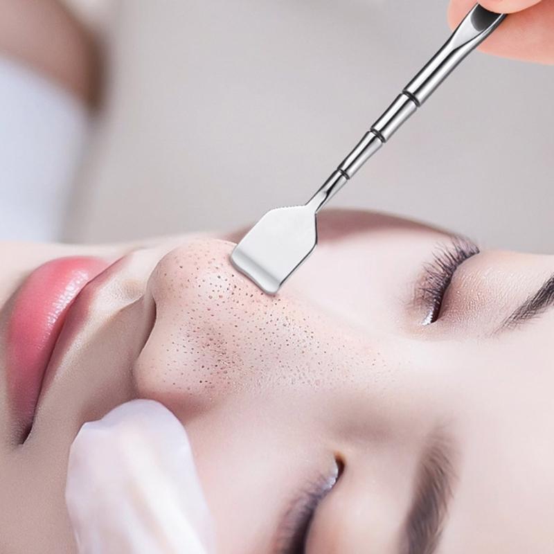 Face Skincare Essential Stainless Steel Blackhead Extractor with Ergonomic Double Head for Different Skin Type
