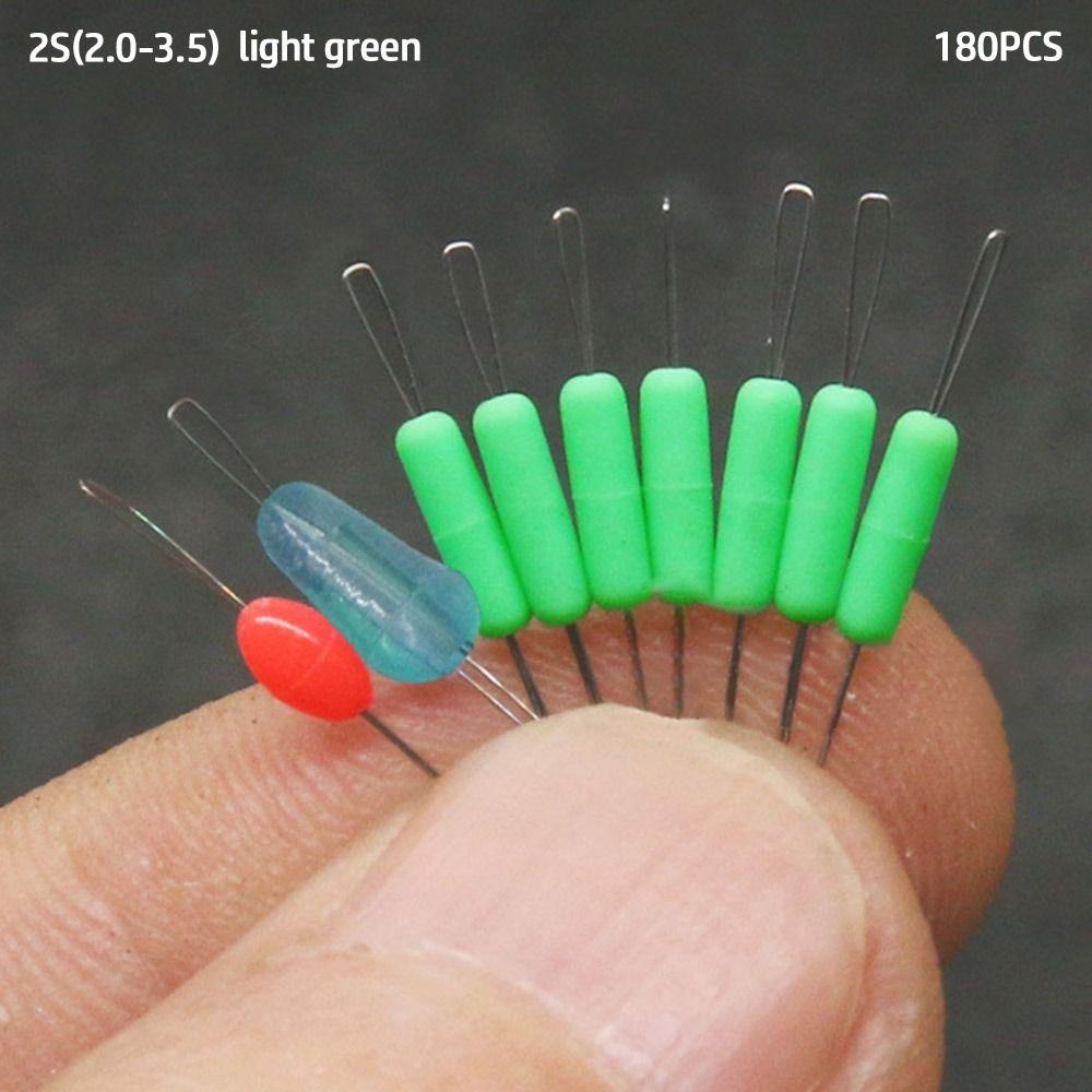 

180шт(20Групи) Приналежності для риболовлі. Гумова волосінь. Снасті. Аксесуари. Космічні боби. Озера. Річки. Море 2S(2.0-3.5)-light green