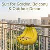 Resin Banana Bird Feeder Outdoor Decorative Bird Feeder Wall Mounted Wild Bird Feeder for Garden Backyard Decoration