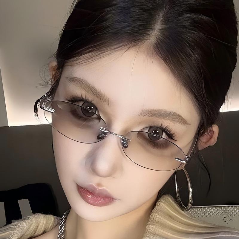 Ladies sunglasses, rimless oval sunglasses, personalized sunglasses