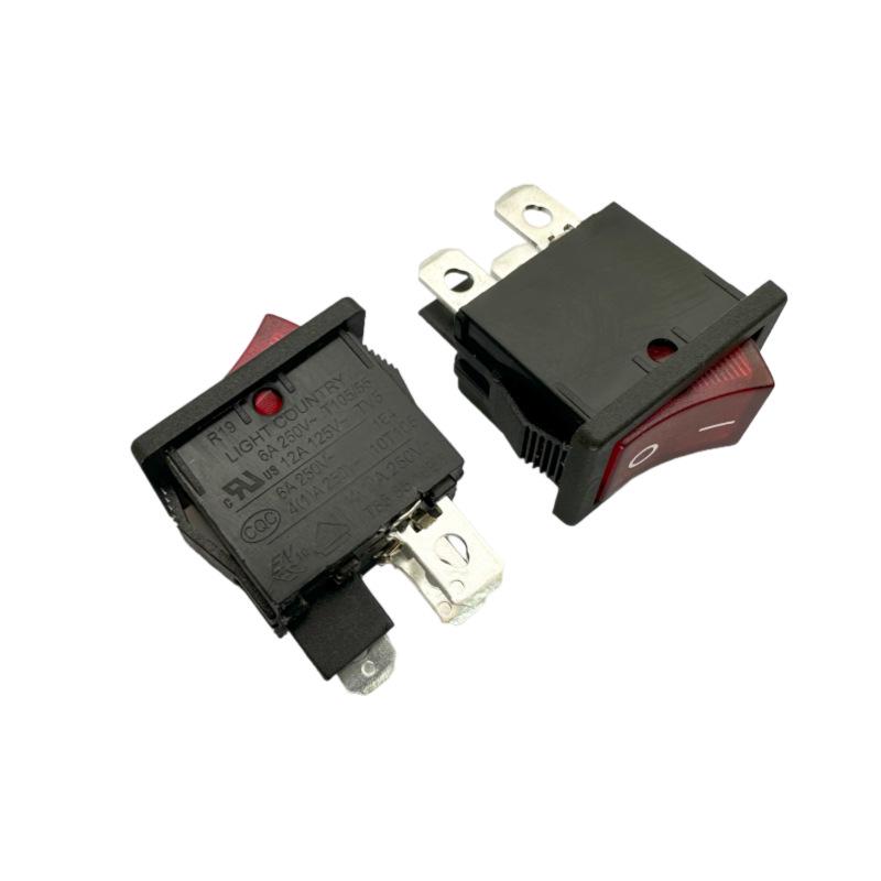 R19 Toggle Rocker Switch with Light, 3-Pin, 2-Position, 6A