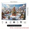 1Pcs Christmas Tree Village Snow Winter Scene Decoration Background Xmas Backdrop Decorations For Photo Studio Photo Booth Party