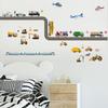 Condessacity Wall Cute Peelable Room Wall Stick On the Nursery Wall Paper Sticker, Vehicle, Car, Plane, Train, Sticker, Children's Sticker, Decor,
