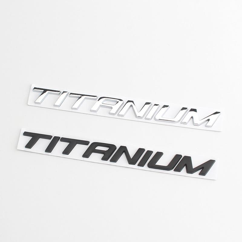 3d Metal Logo Titanium Emblem Letters Car Trunk Badge Titanium Sticker Accessories