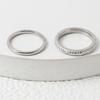 Korean Style Stainless Steel Ring 2mm Inner and Outer Ball Ceramic Clay Inlaid Diamond Ring Simple Fashion Titanium Steel Jewelry Set