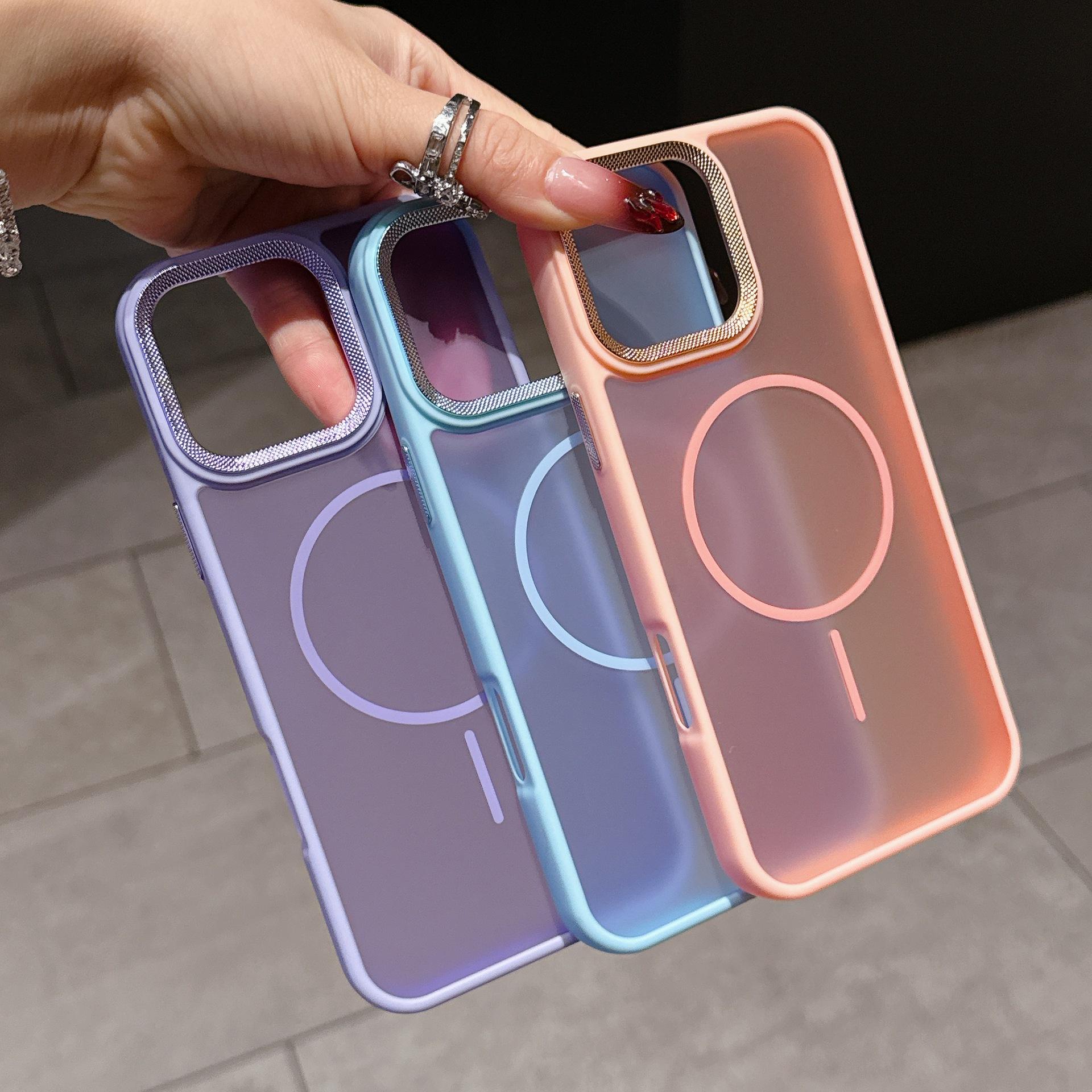 

Applicable To Iphone16 Matte Skin-feeling Mobile Phone Case Magnetic 14/13 Apple 15 Promax Protective Case for Men and Women iPhone11Promax