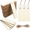 Wooden DIY Craft Bookmark - Unpolished Rectangular Hanging Tag