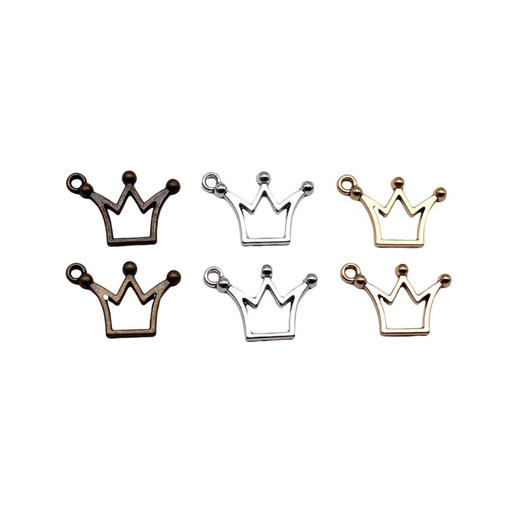 Crown Charms Multi Color Alloy Pendants For Royal Princess Jewelry Accessories
