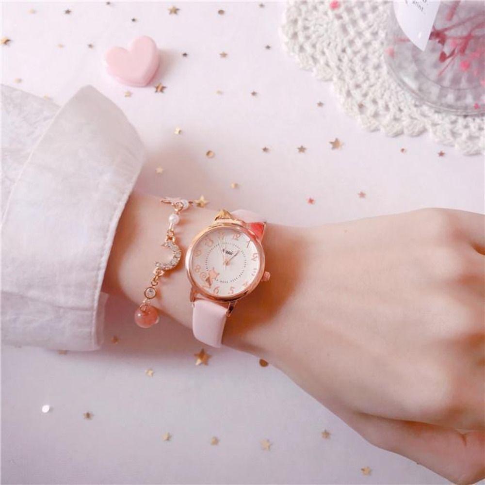 Cat Ear Quartz Watch Quartz Clock Wristwatch Creative Bracelet