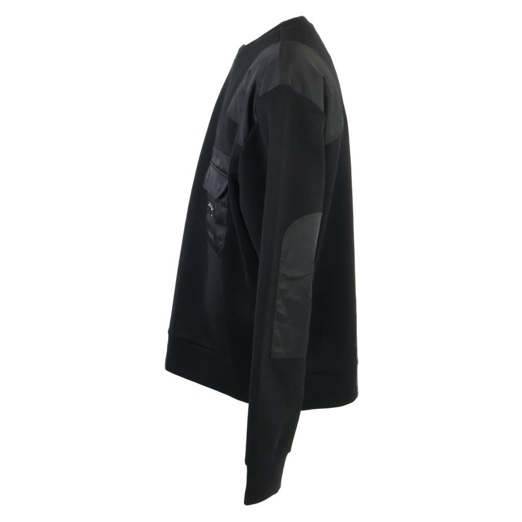 PRADA [Excellent Condition/Domestically Manufactured/Made in 2011] UJL35B Re-Nylon Triangle Logo Plate Panel Sweatshirt tops S blackUsed