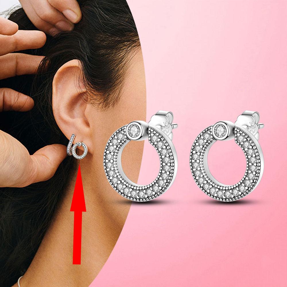 Earrings Silver 925 Earrings Geometric Stud Earrings for Women Wedding Party Korean Style Earings S925 Fine Jewelry  Trend