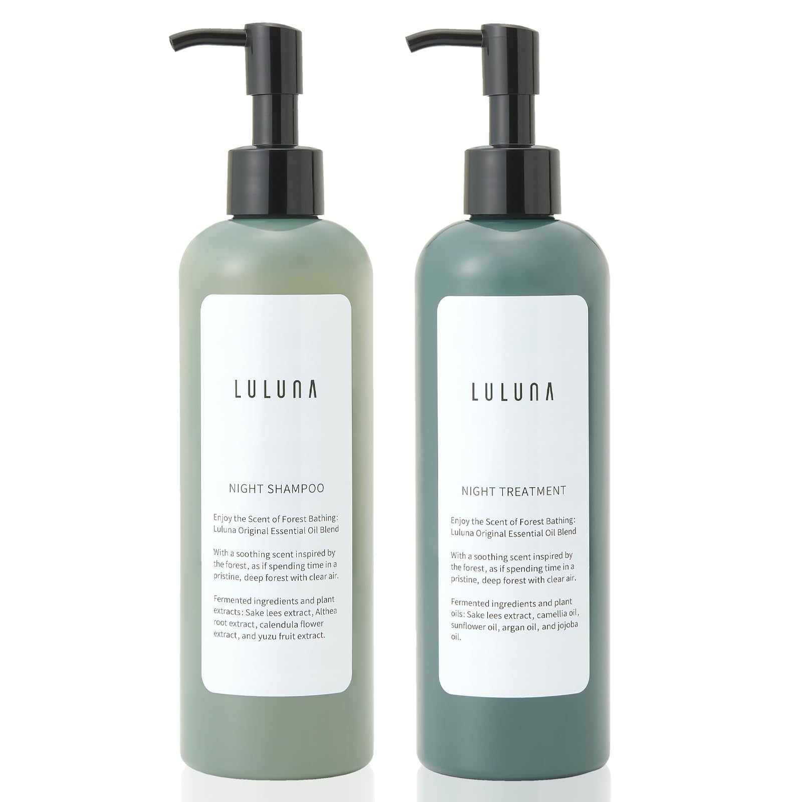 

LULUNA [Damage care, protein, internal hair repair] Night shampoo & treatment (300ml 300g, aroma, tree, wood scent) Night care, amino acid, aroma