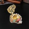 Vintage Enamel Floral Decorative Jewelry Box Sturdy Zinc Alloy Construction With Secure Storage Compartments
