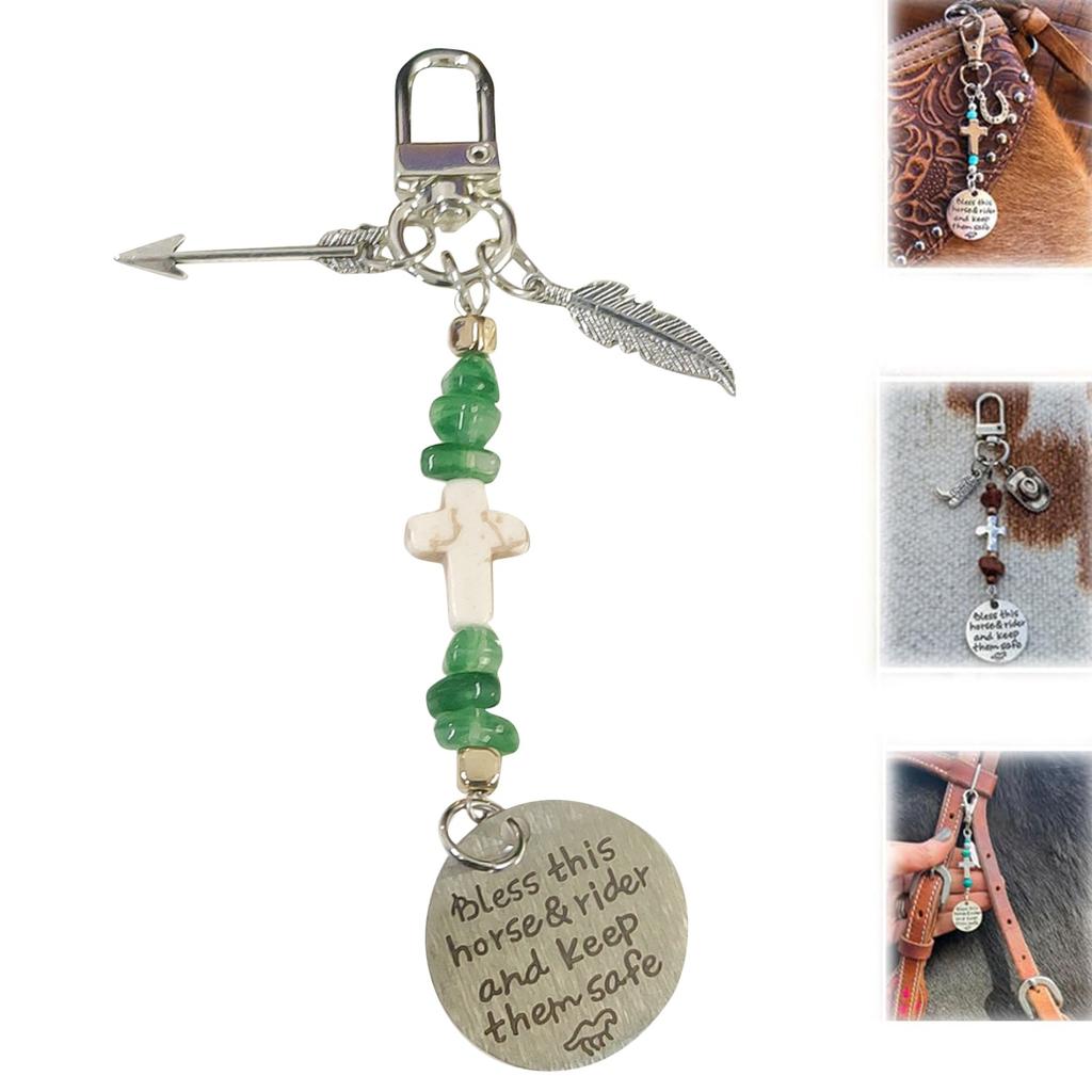 Horse Saddle And Bridle Charm Clip, Bless-This Horse And Rider Keep Safe Bridle Saddle Charm Gifts For Horse Rider