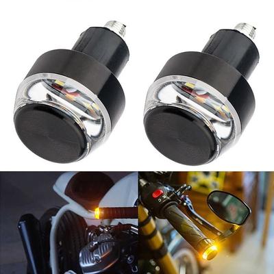 1/2Pcs 12V Motorcycle Turn Signals Flashing Corner Lamp Handle Bar LED Light for Moto Handle Bar