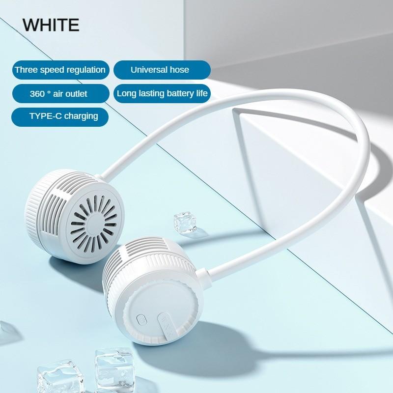 USB  Rechargeable Travel Camping Cooling Fan Portable Electric Neck Hanging Fan Foldable Outdoor Small Fan