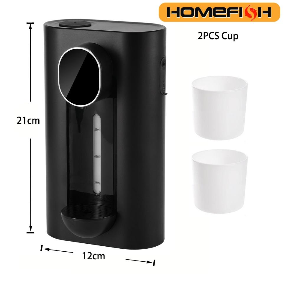 

Настенный умный дозатор для ополаскивателя рта с 2 магнитными стаканчиками, перезаряжаемый через USB-C, машина для ополаскивателя рта для домашней ванной комнаты 540ml чёрный