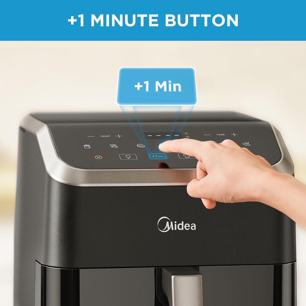 Midea Hot Air Fryer, 5L Capacity, HeatXpress Technology, 90% Less Oi
