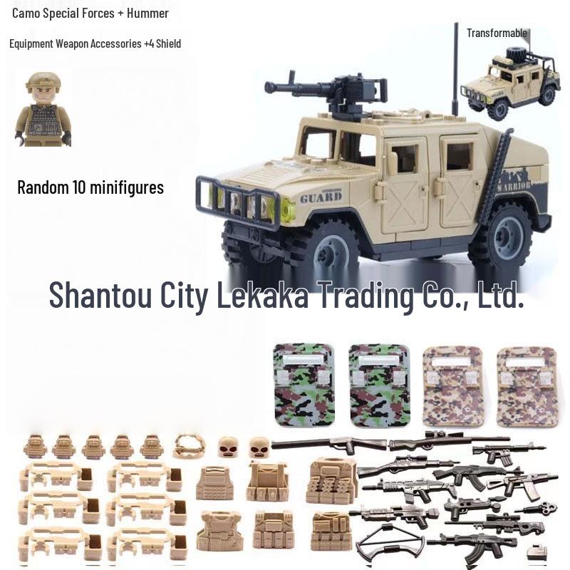 Высококачественный конструктор, совместимый с минифигурками, военный Хамви, спецназ и контейнер для спецназа, сборка игрушки