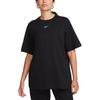 New Nike Sportswear Women's Logo Crewneck Loose Fit T-Shirt Black FD4150-010