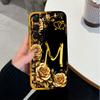 For Infinix Hot 60 50 40 Pro Plus 60i 50i 30i 30 Play Phone Case Creative Golden Letter Pattern Soft Matte Silicone Back Cover For Infinix Bumper Capa