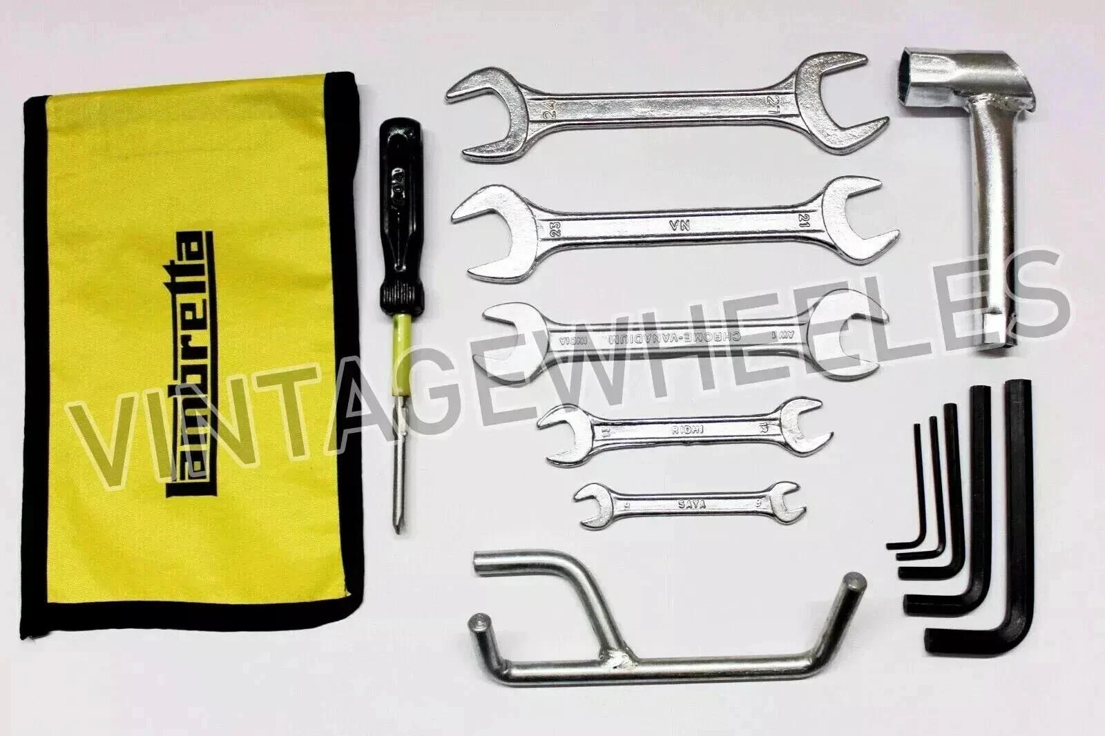 

Lambretta GP-LI-SX-TV Handy Tool Kit In A Yellow Woven POUCH - Improved Type