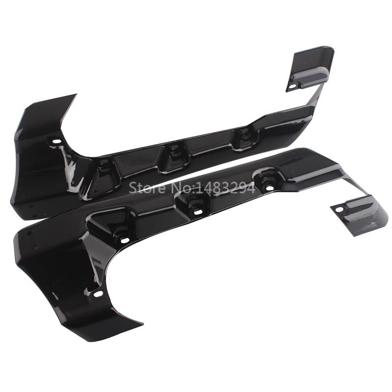 For Harley Touring Electra Glide Street Glide Road King Ultra Classic 1994+ Black Moto 4" Hard Stretched Saddle Bag Extension