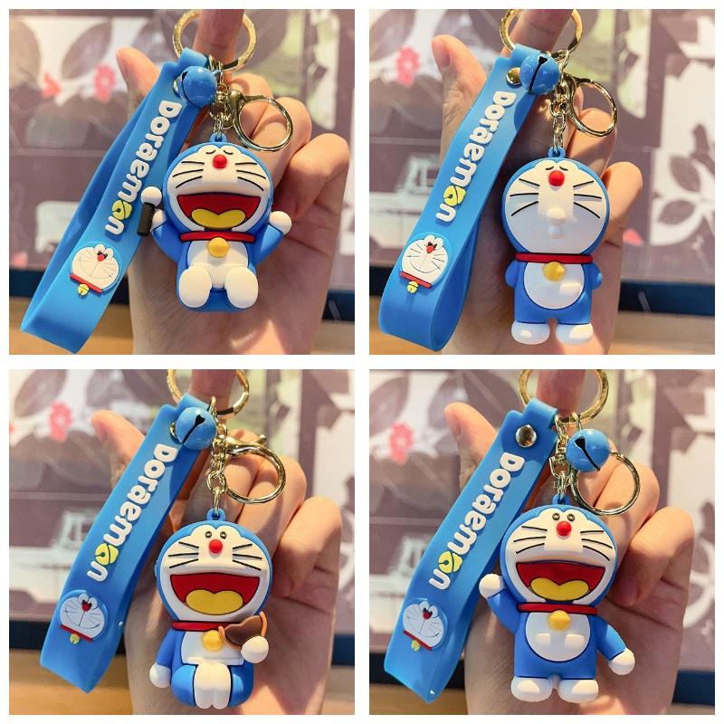 Keychain Doraemon Pvc Figurine Car Keyring Schoolbag Pendant Gifts Halloween