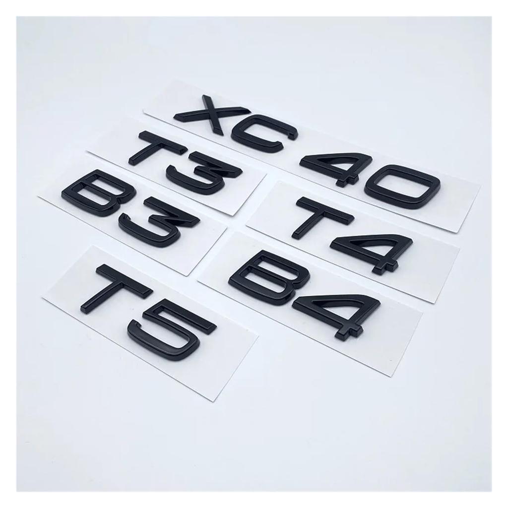 ALMVIS Glossy Black Silver Emblem Nameplate Sticker Volvo XC40 B3 B4 T3 T4 T5