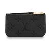 Louis Vuitton Key Pouch Black Monogram Embossed Empreinte Cowhide Leather Women Pouches M80879