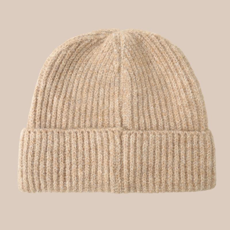 Women's New Style of Wool Hats In Autumn and Winter Big Head Circumference Loose Knitted Pile Hats Versatile Small Cold Hats Showing Off Their Faces