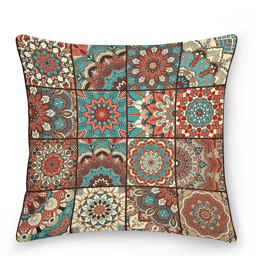 Mandala Pillowcase Decor Sofa Bed  Decorative Car Cushion Cover Boho Style