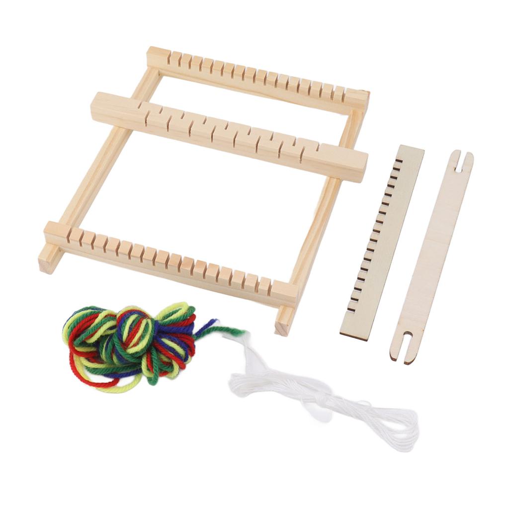 Kids Weaving Loom Easy Operation Hand Eye Coordination Durable Wood Weaving Loom Kit for Beginner