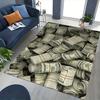 1pc Anime Cartoon Design Office Chair Mat - 100 Dollar Bill Pattern, Non-Slip Carpet for Home Decor, Suitable for All Seasons, Perfect Gift for Office