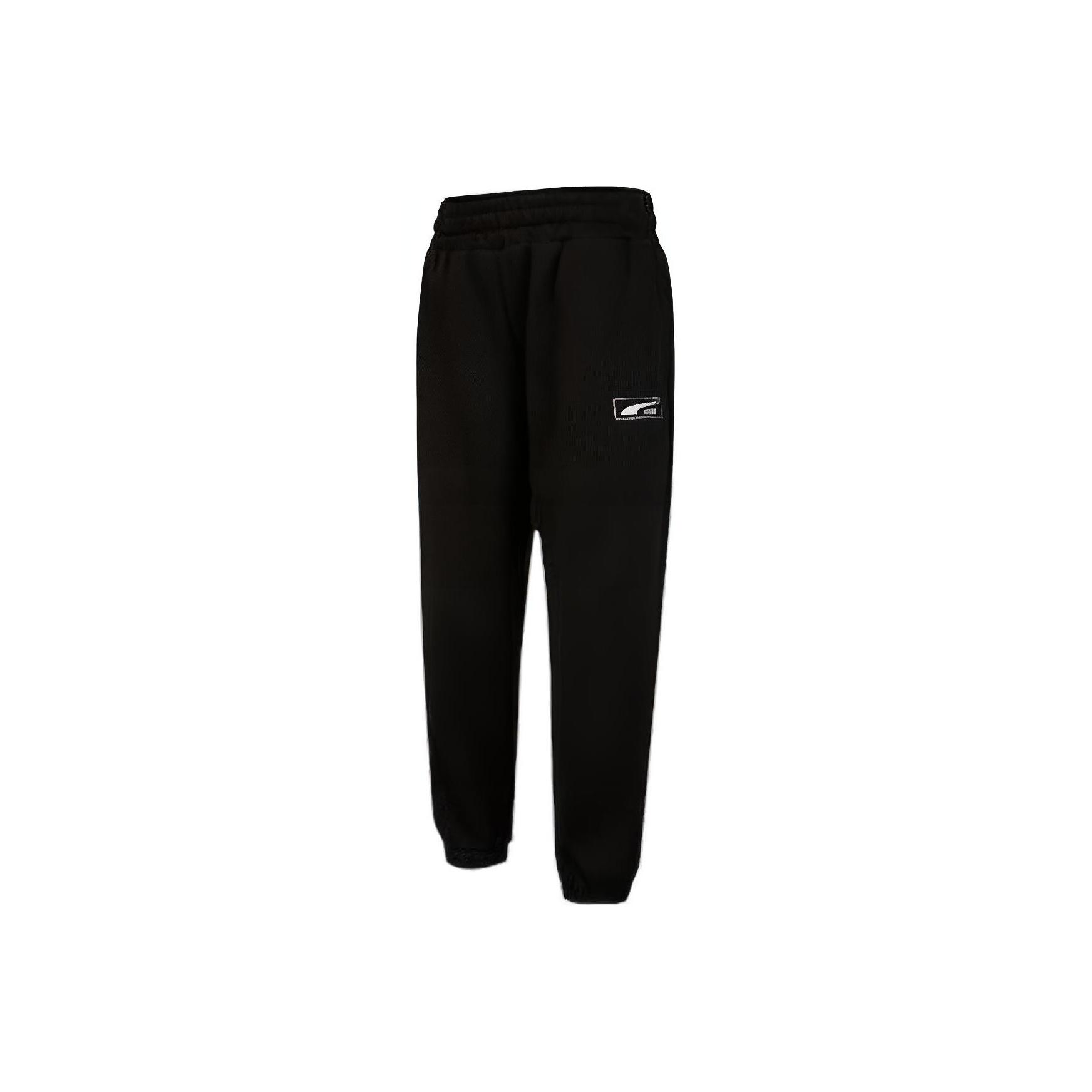 Puma Вышитый логотип с эластичной талией и манжетами, мужские джоггеры, черные 539733-01 M