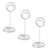 20 Pcs Table Number Holder 85mm Round Iron Place Card Holder Desktop Photo Memo Stand for Wedding Party Graduation
